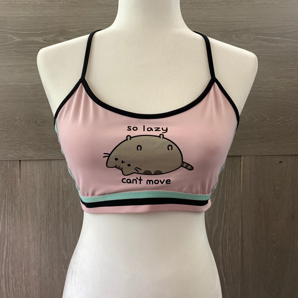 Pusheen Pink and Blue Sports Bra Lounge Wear